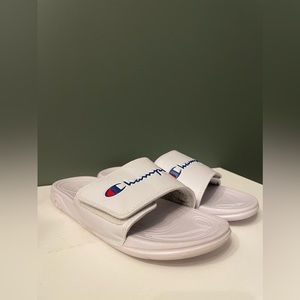 Champion Adjustable Mega Slide White Slide Sandals Men's & Women’s Sizes:8m 10w